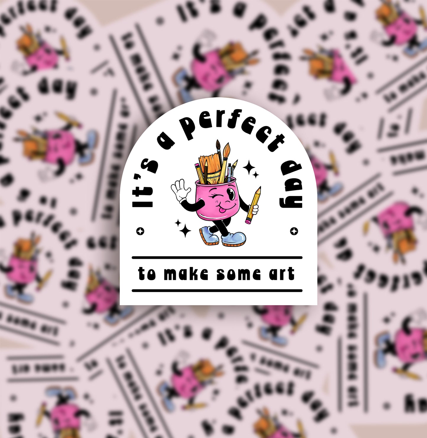 Perfect Day for Art Sticker