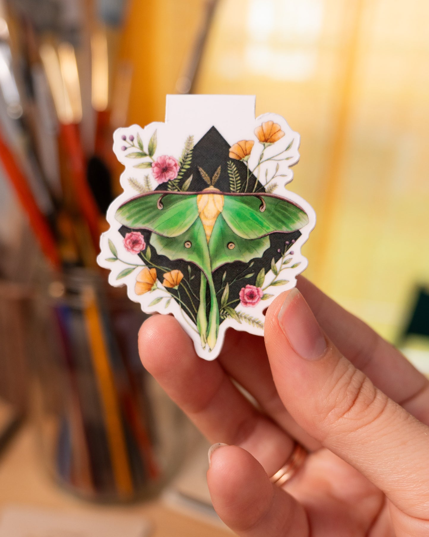 Luna Moth Magnetic Bookmark