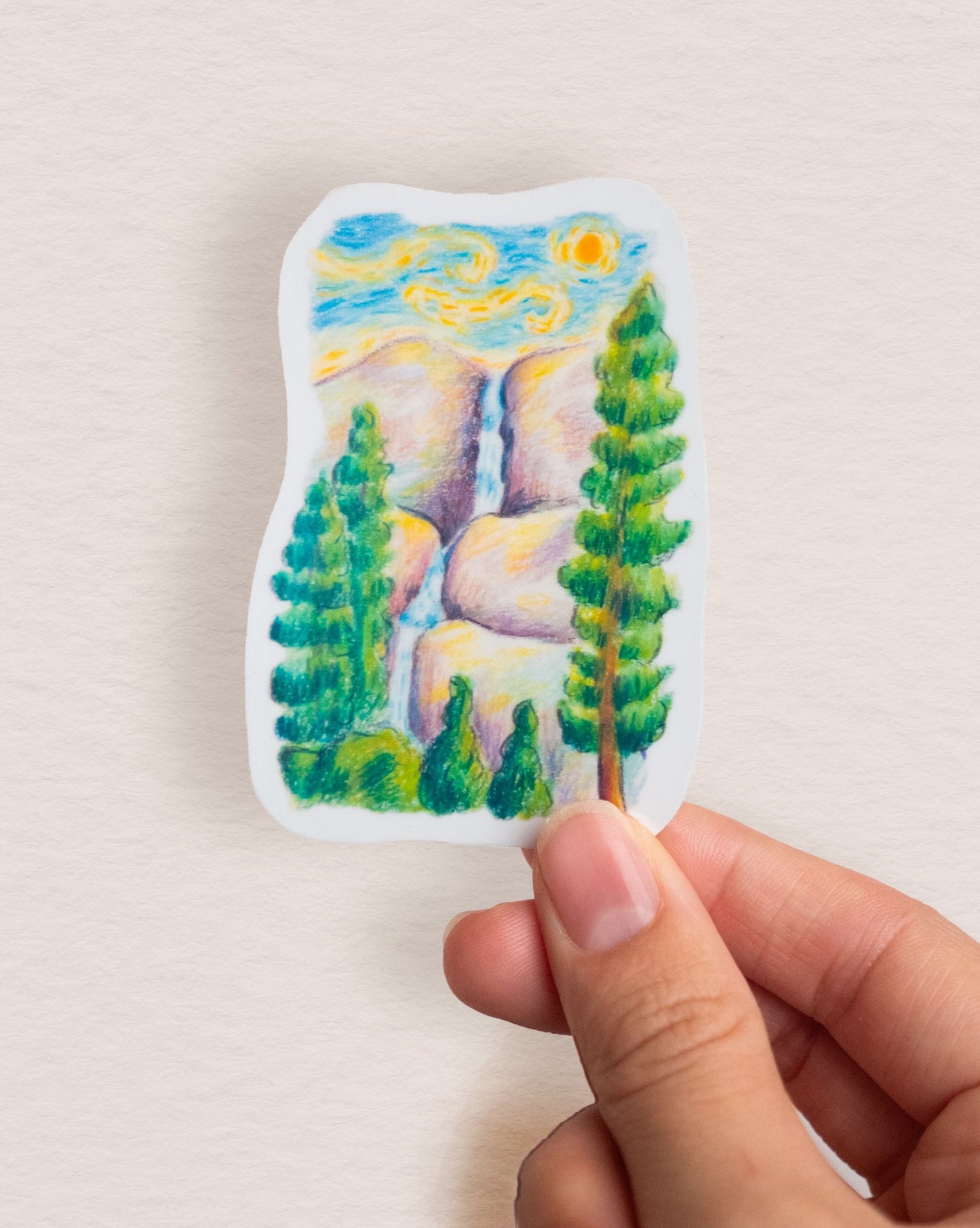 Yosemite in Colored Pencils Sticker