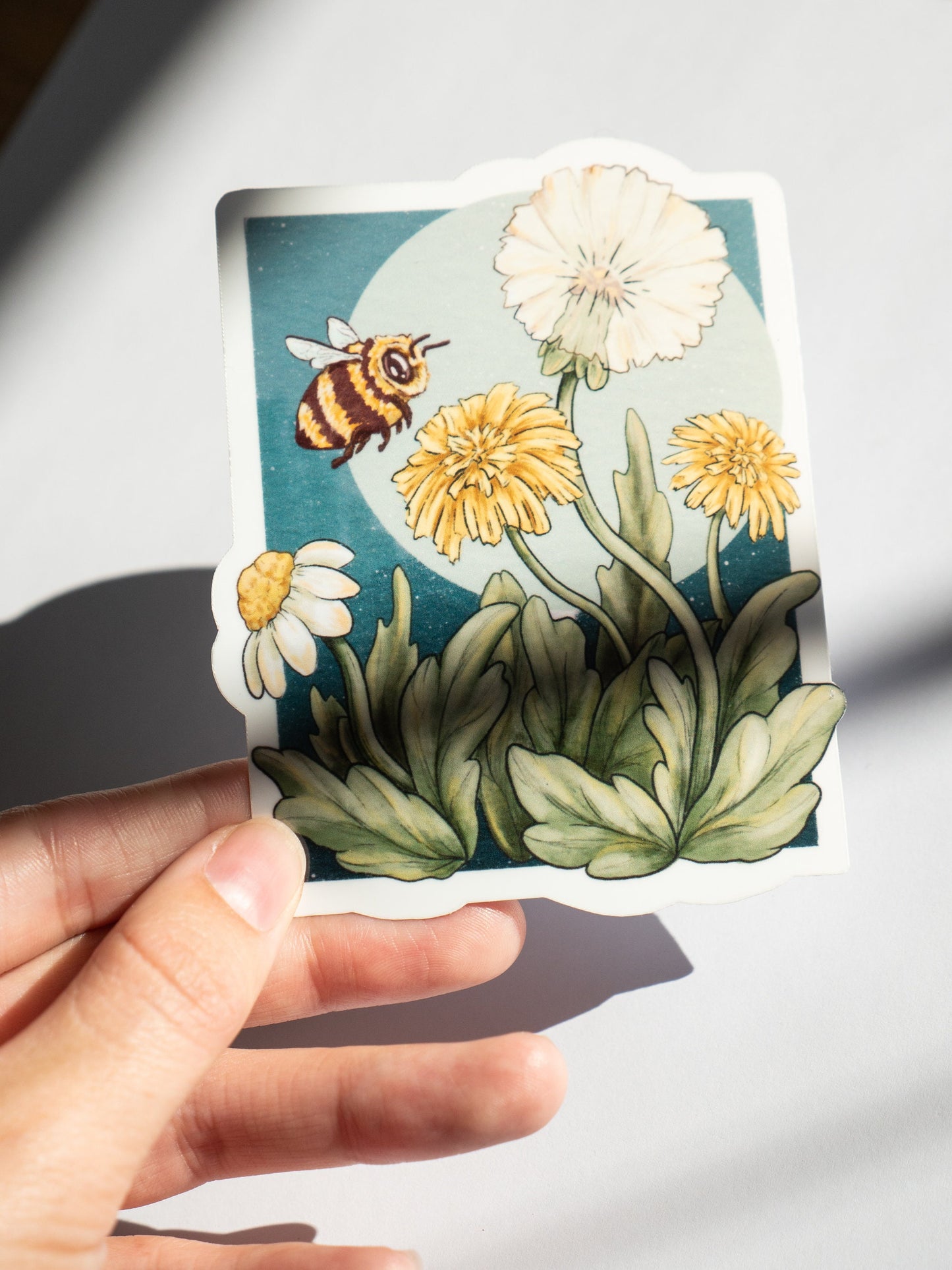 Bumblebee and Dandelions Sticker