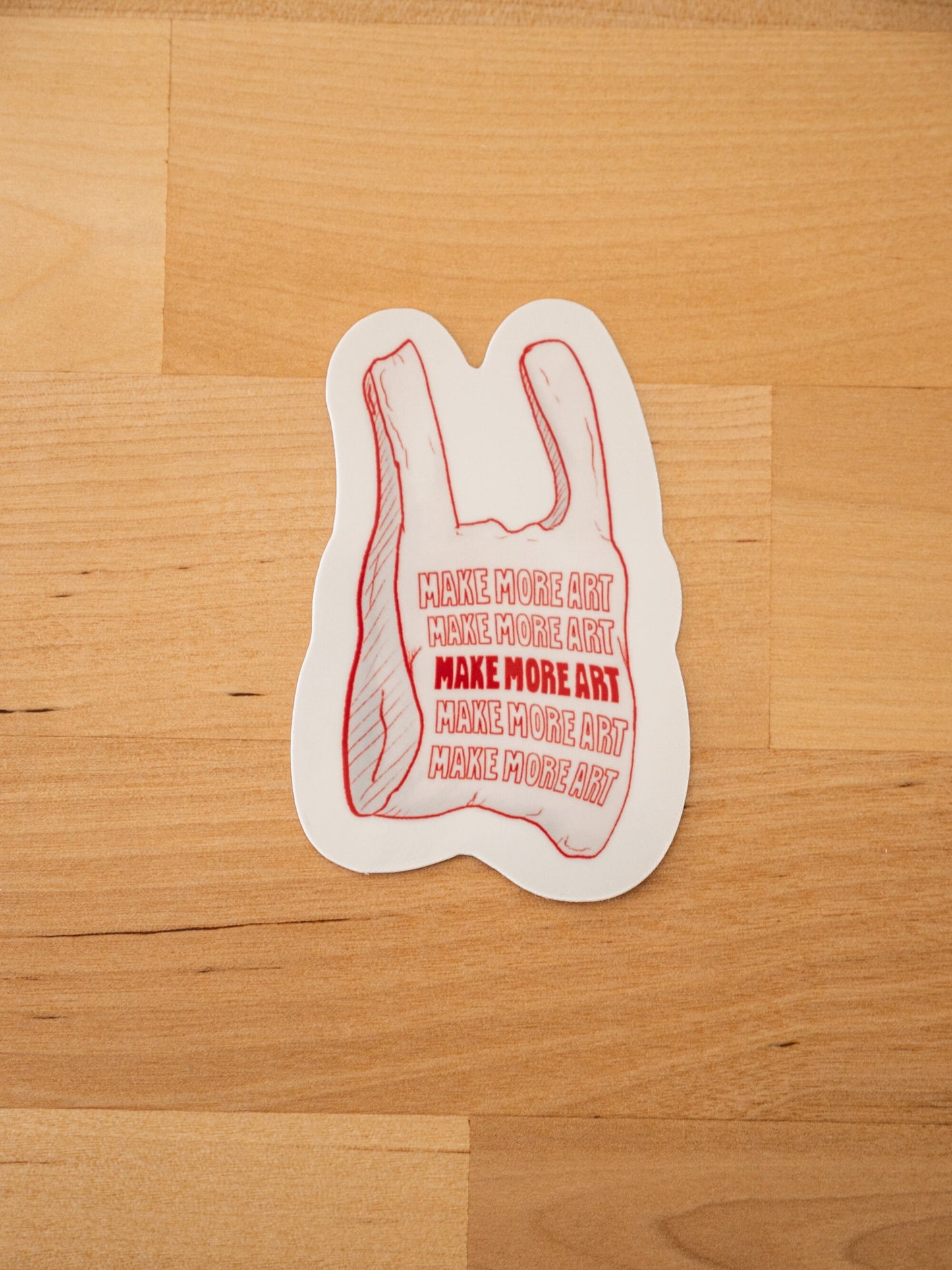 Make More Art Bag Sticker