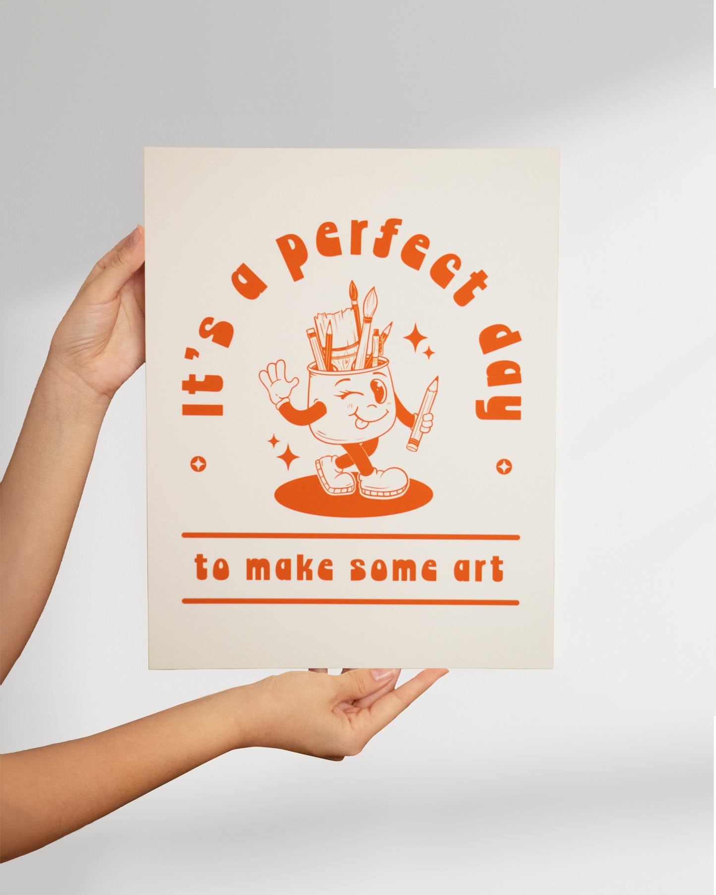 Retro Perfect Day for Art Print - Minimal