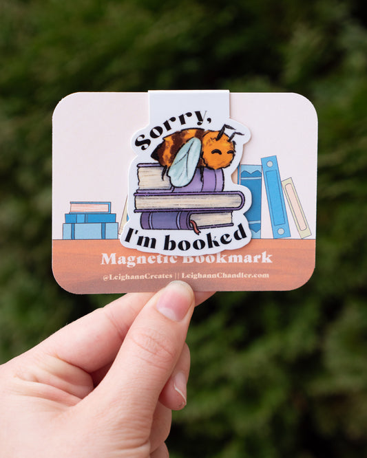 'Sorry, I'm booked' Bee Magnetic Bookmark