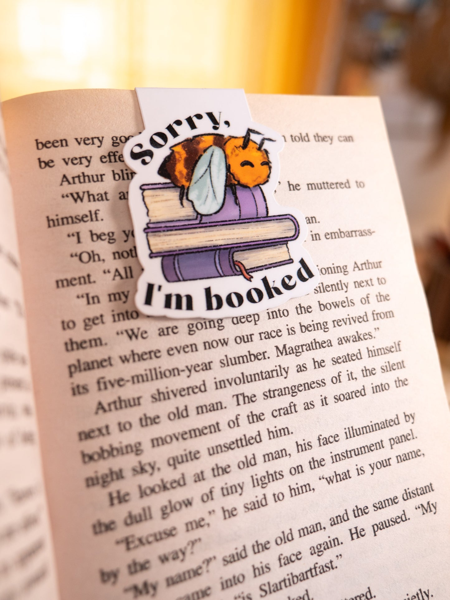 'Sorry, I'm booked' Bee Magnetic Bookmark