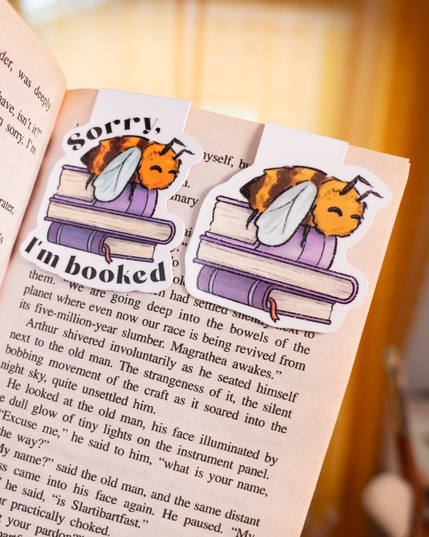 'Sorry, I'm booked' Bee Magnetic Bookmark