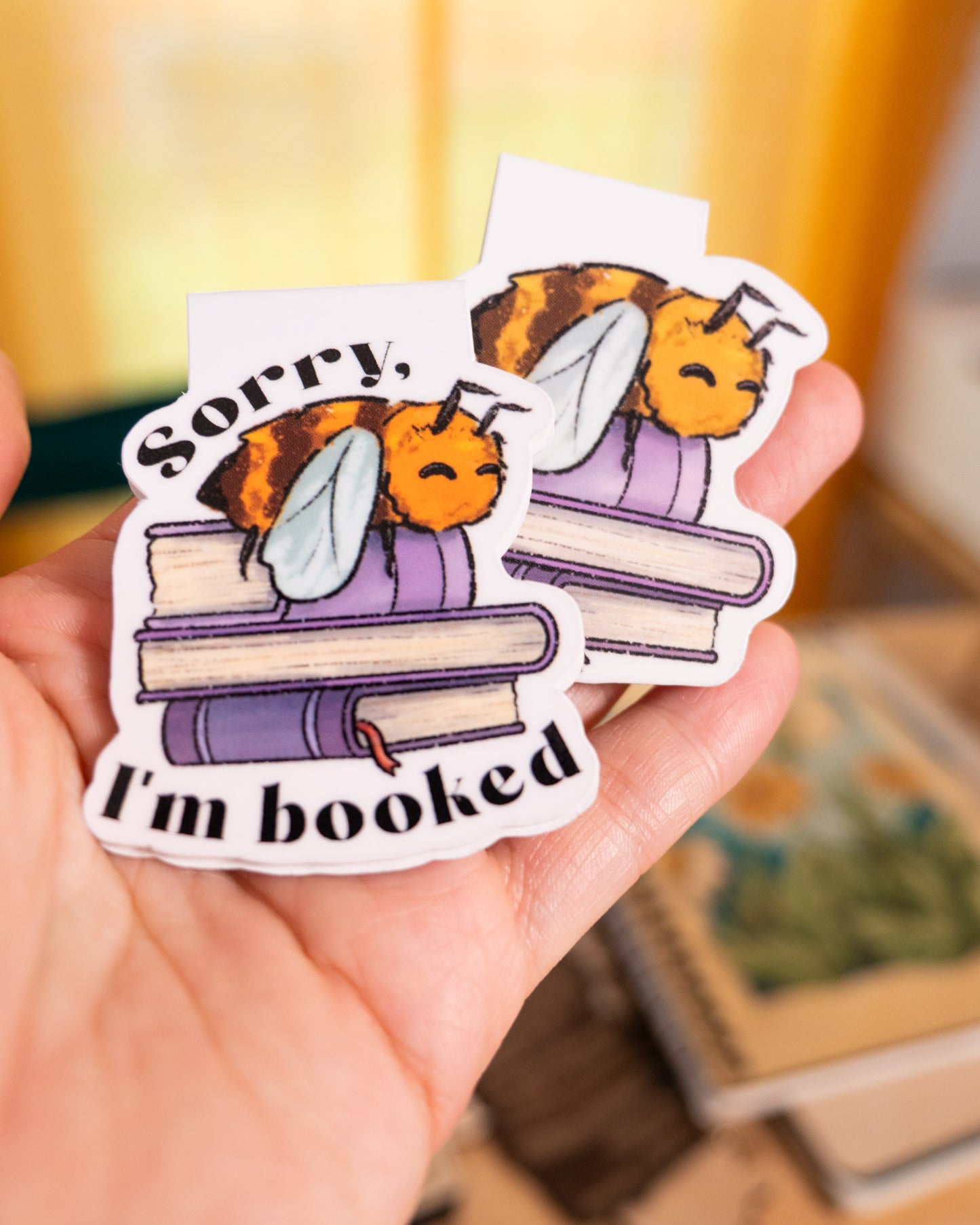 'Sorry, I'm booked' Bee Magnetic Bookmark