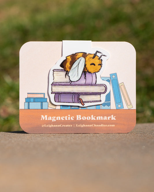 Sleeping Bumblebee Magnetic Bookmark