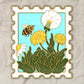 Bumblebee and Dandelions Enamel Pin