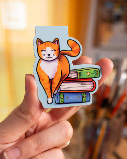 Bookish Cat Magnetic Bookmark