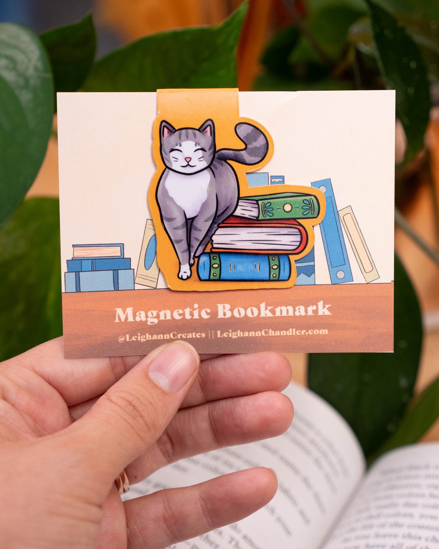 Bookish Cat Magnetic Bookmark