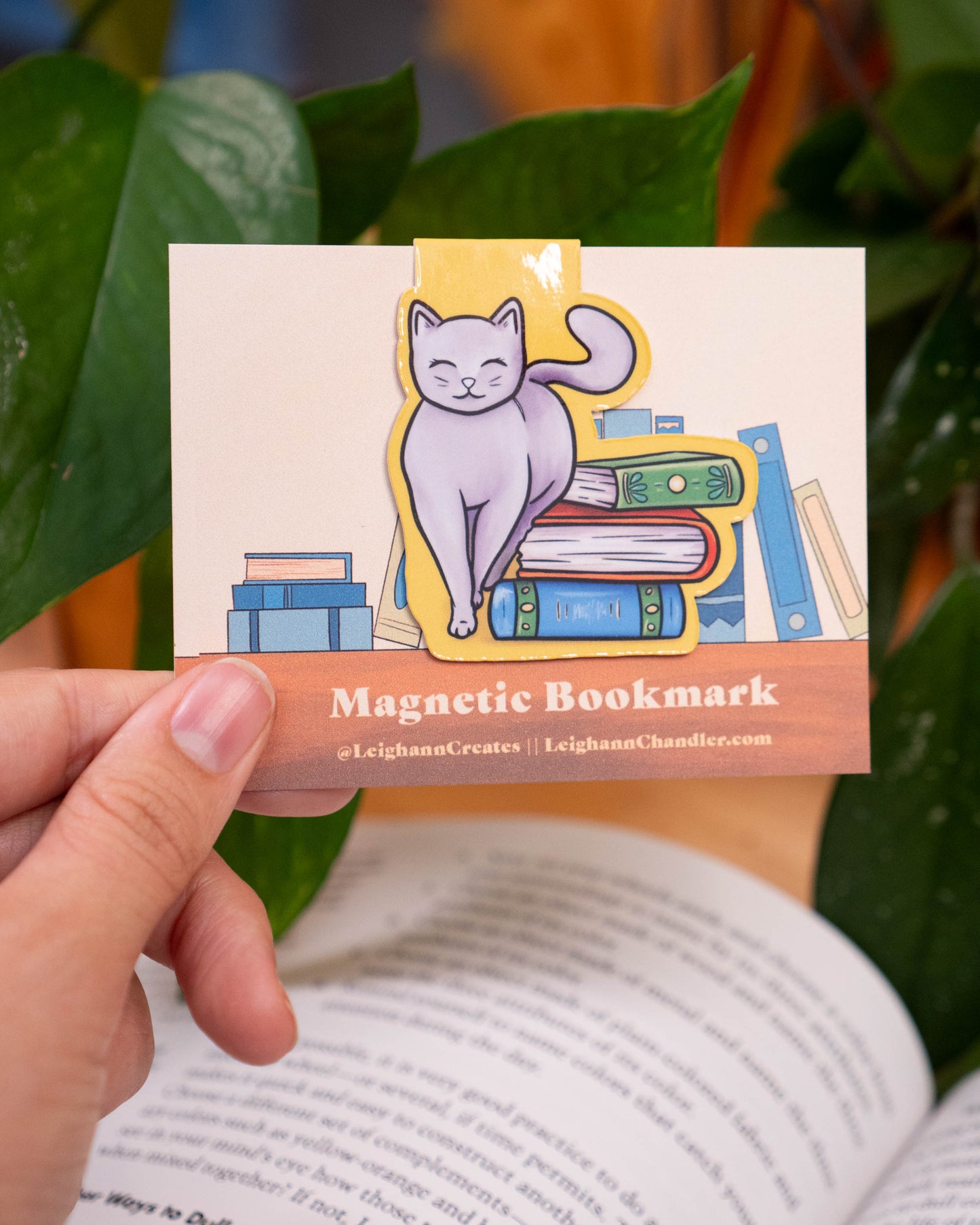 Bookish Cat Magnetic Bookmark