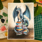 Book Hoarding Dragon Art Print