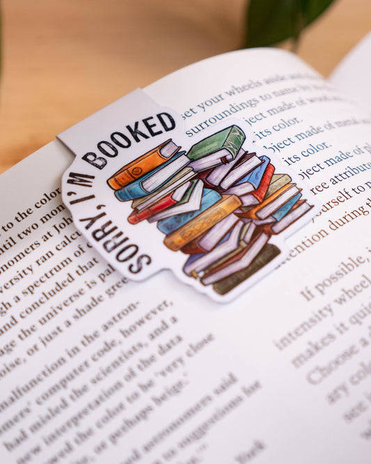 'Sorry, I'm Booked' Magnetic Bookmark