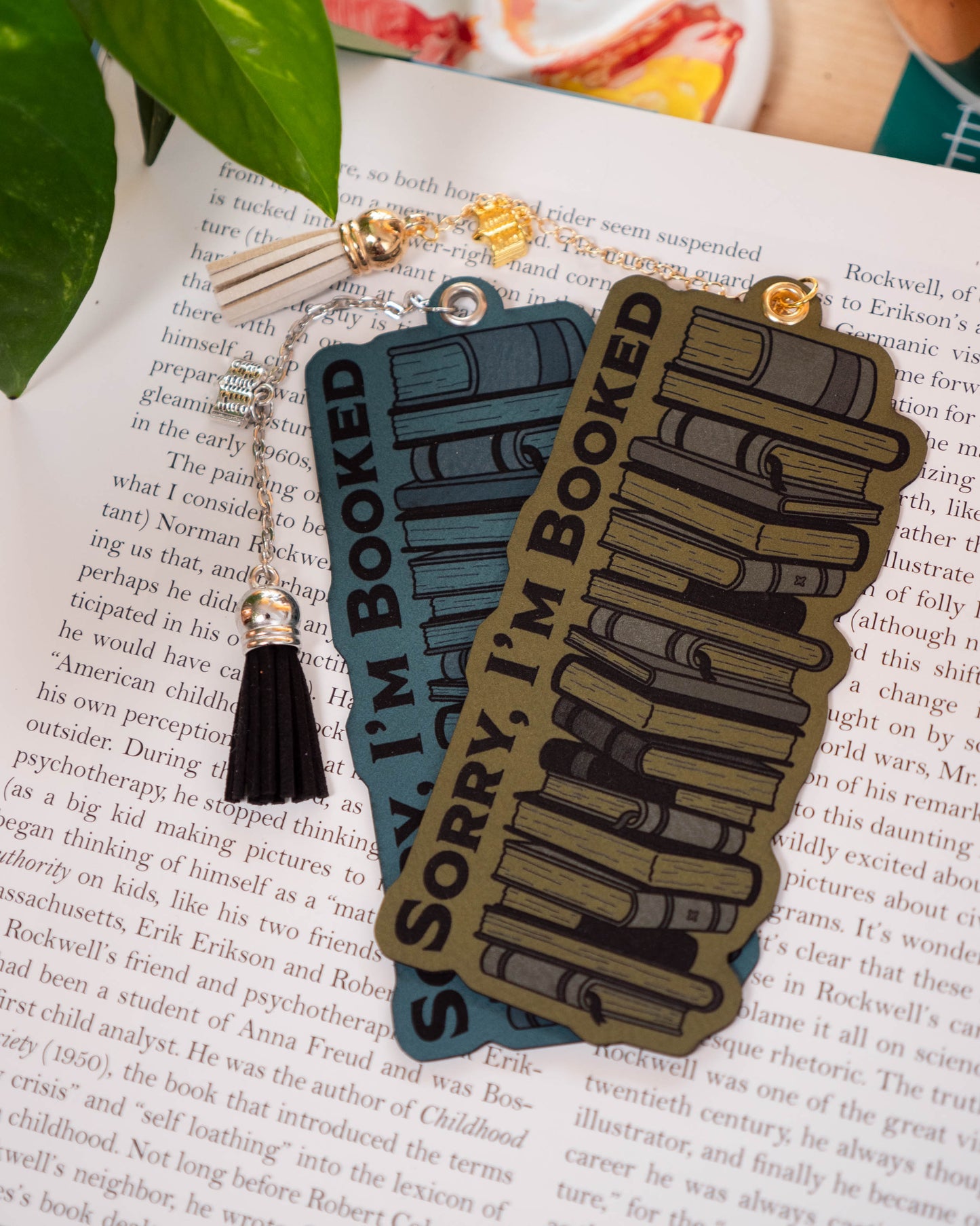 Book Stack Leatherette Bookmark