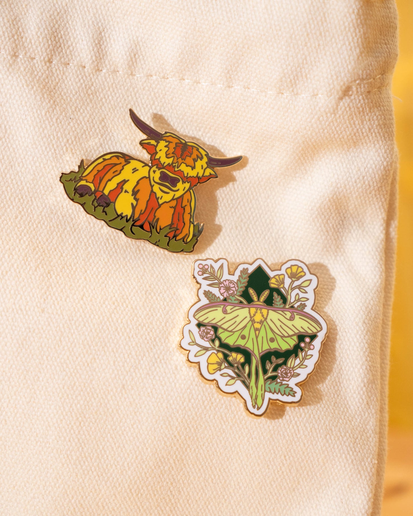 Luna Moth Enamel Pin - Discounted B-Grade