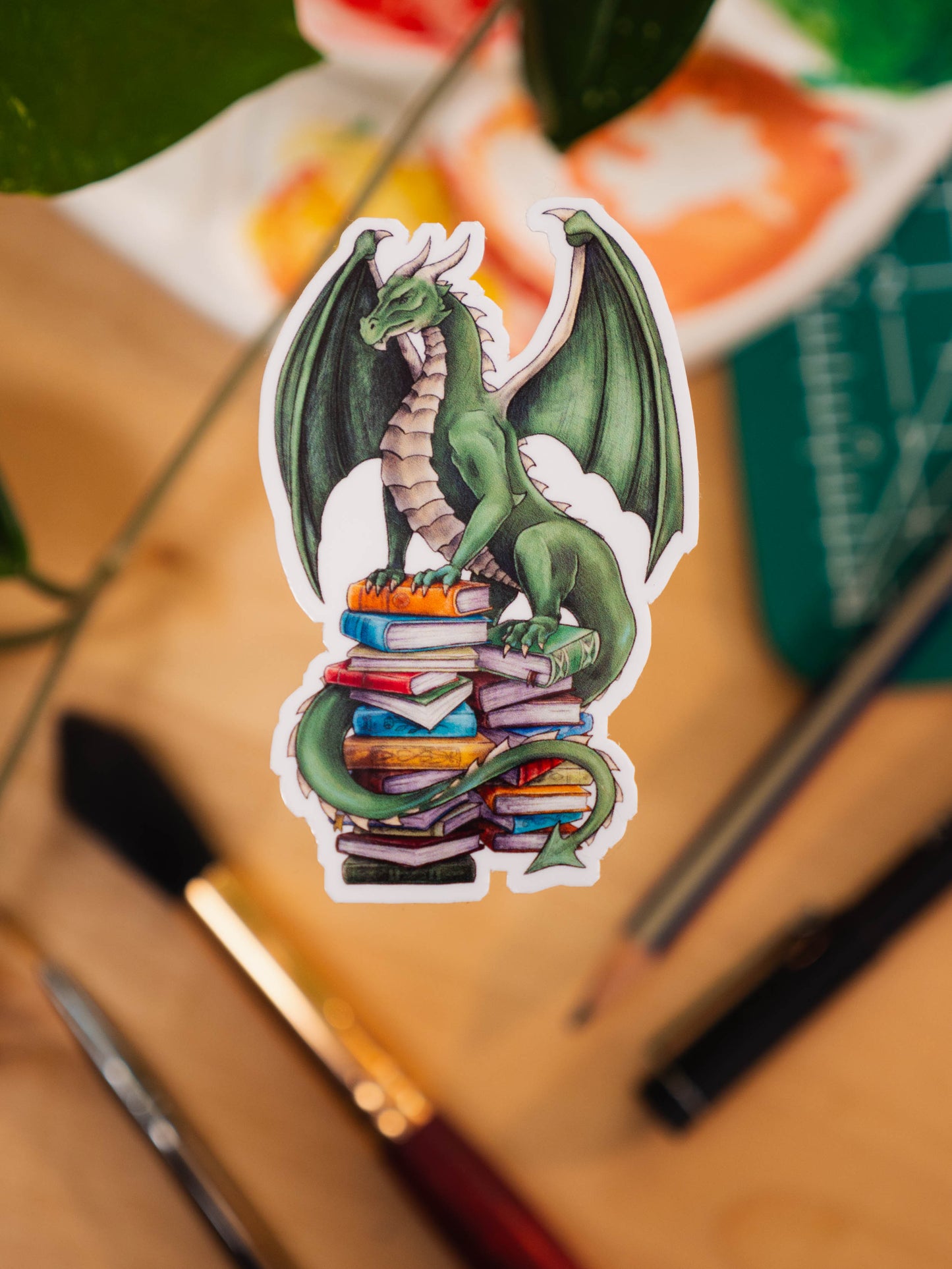 Book Hoarding Dragon Sticker