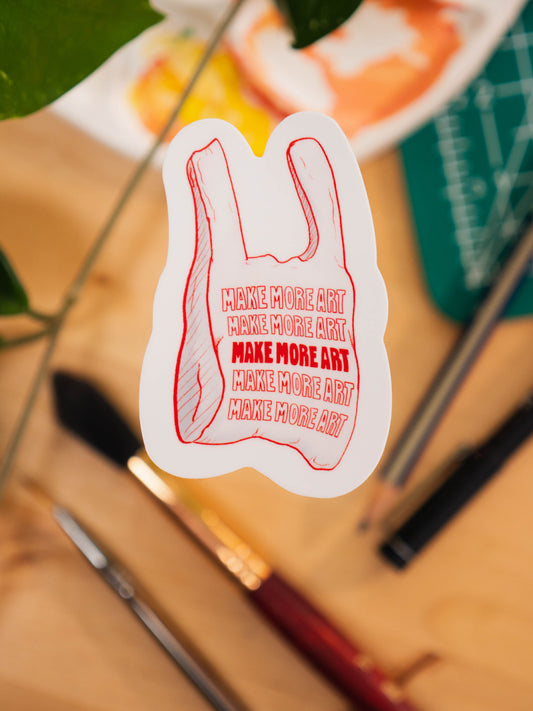 Make More Art Bag Sticker