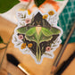 Luna Moth Vinyl Sticker