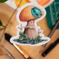 Frog and Mushroom Sticker