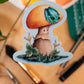 Frog and Mushroom Sticker