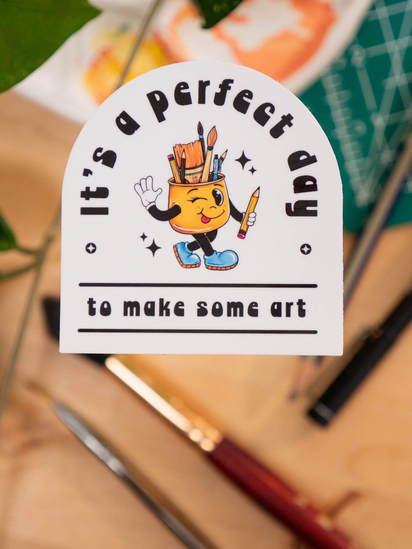 Perfect Day for Art Sticker