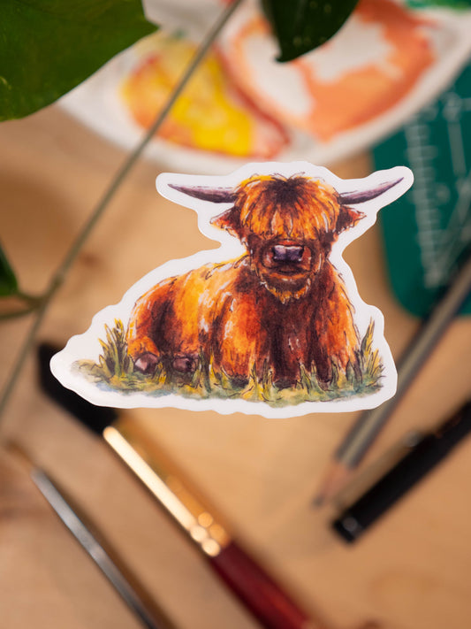 Highland Cow Sticker