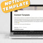 Content Creators Notion Template