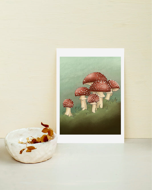 Magic Mushrooms Art Print - Digital Download