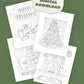 Christmas Cats Coloring Pages - Digital Download