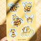 Happy Hive Bees Sticker Sheet