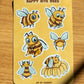 Happy Hive Bees Sticker Sheet