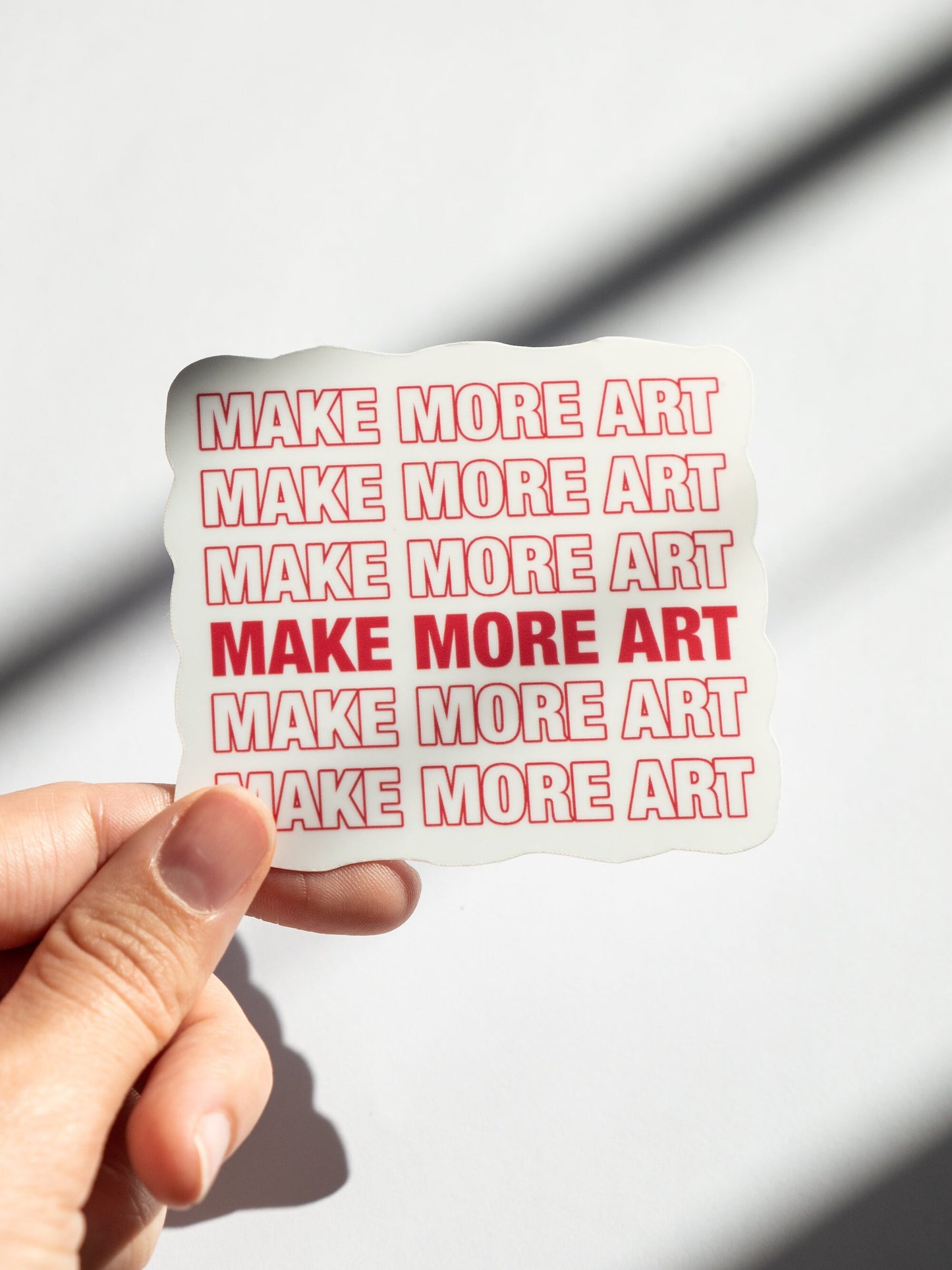 Make More Art Sticker - Minimal