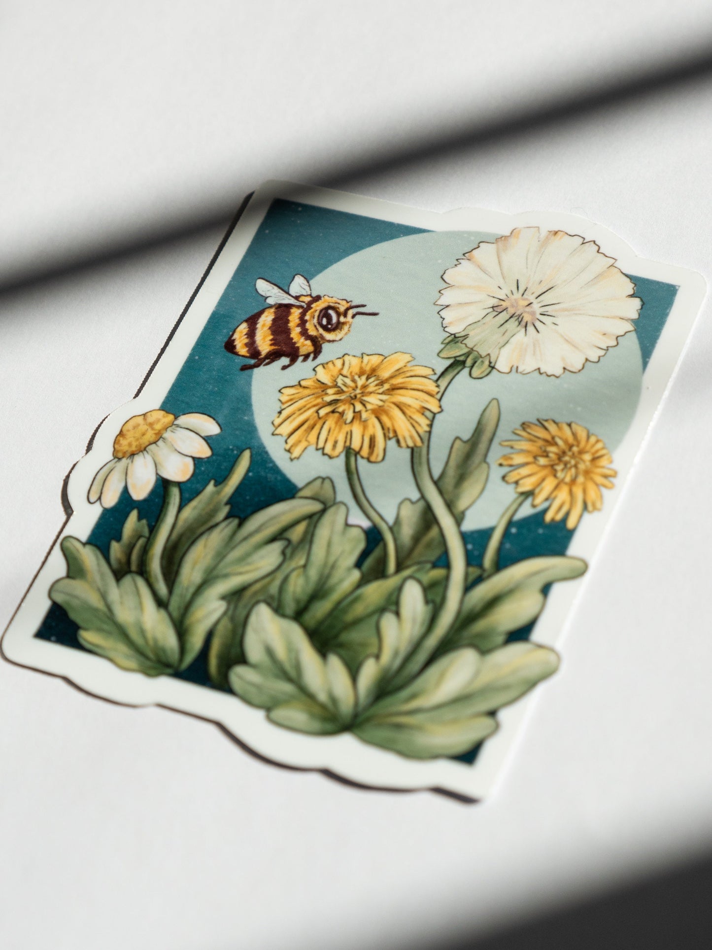 Bumblebee and Dandelions Sticker