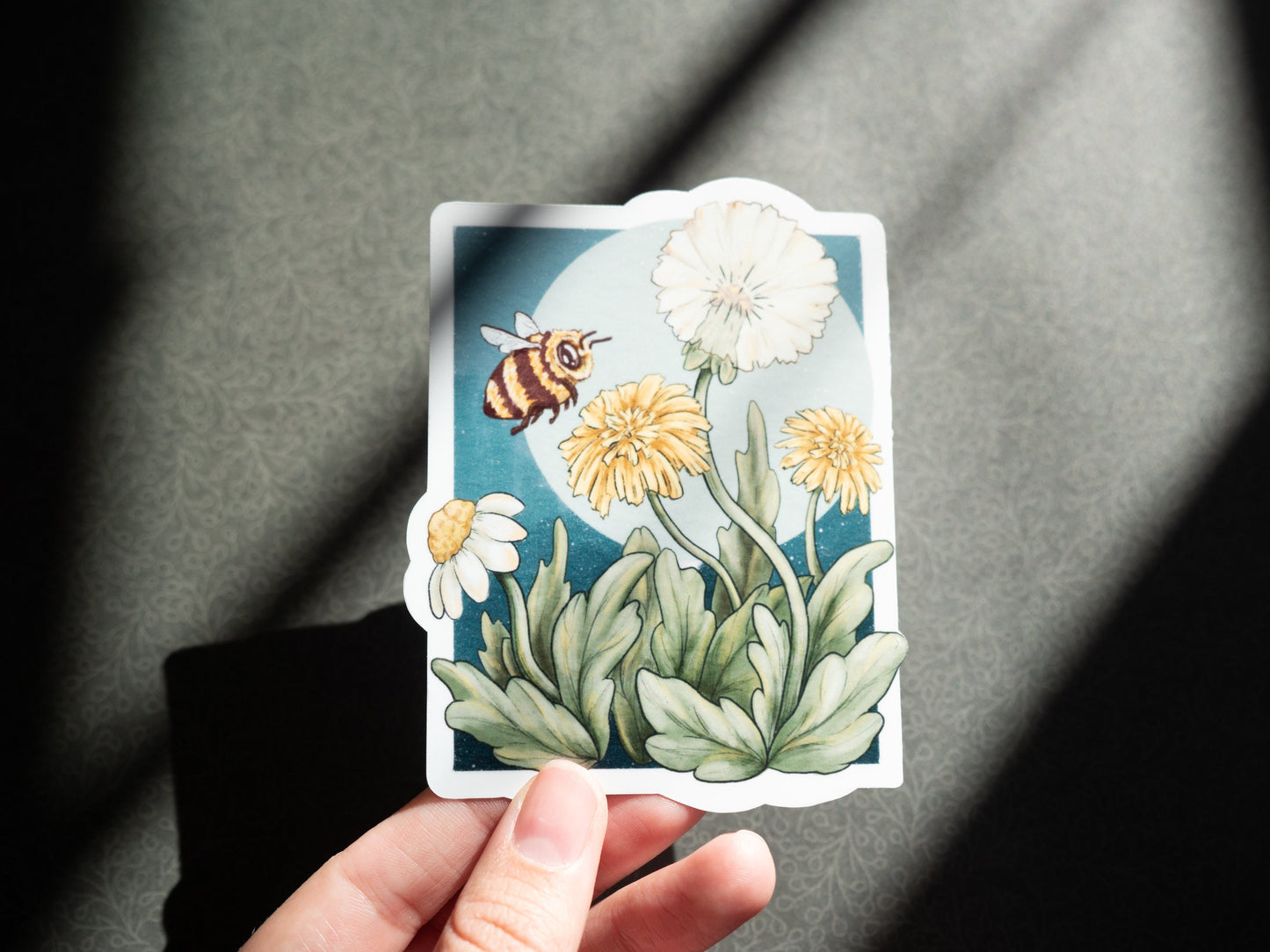 Bumblebee and Dandelions Sticker