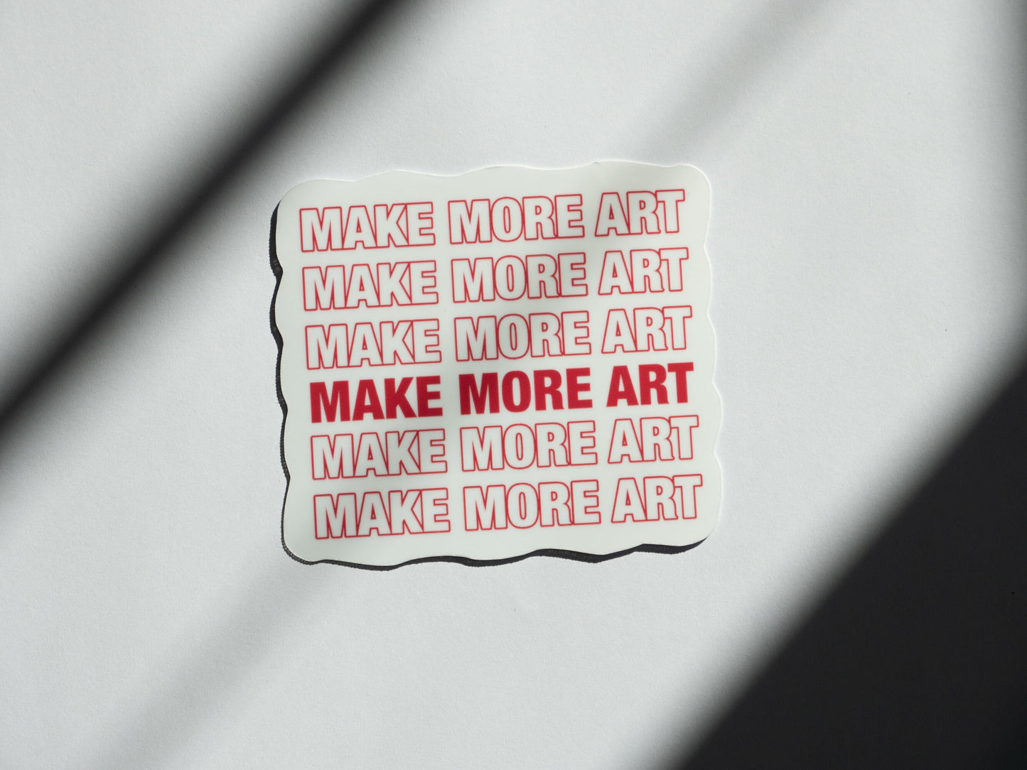 Make More Art Sticker - Minimal