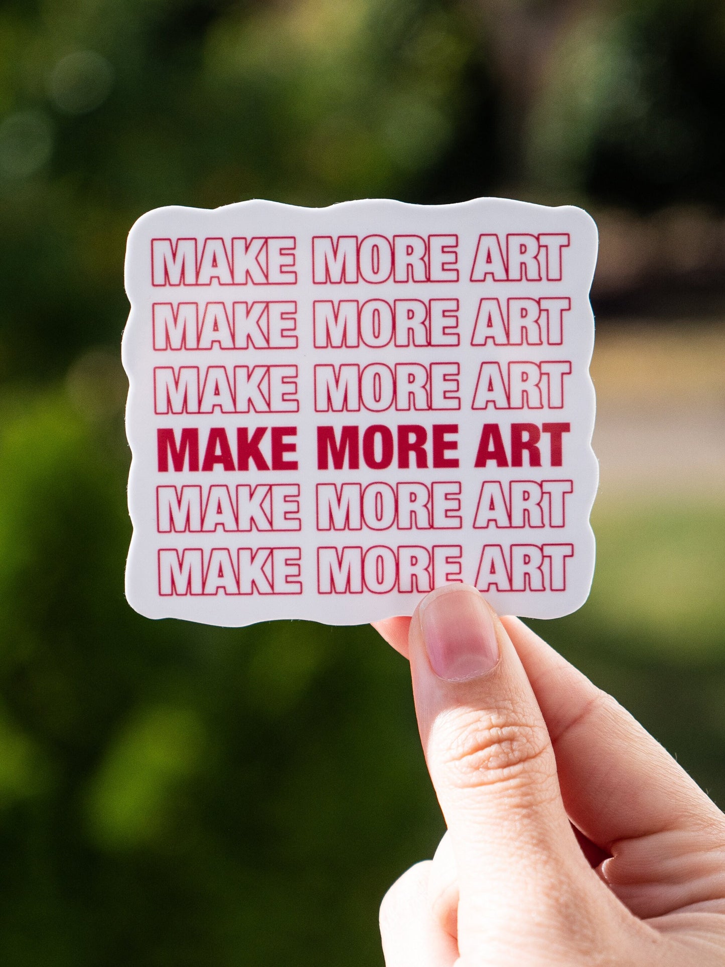 Make More Art Sticker - Minimal