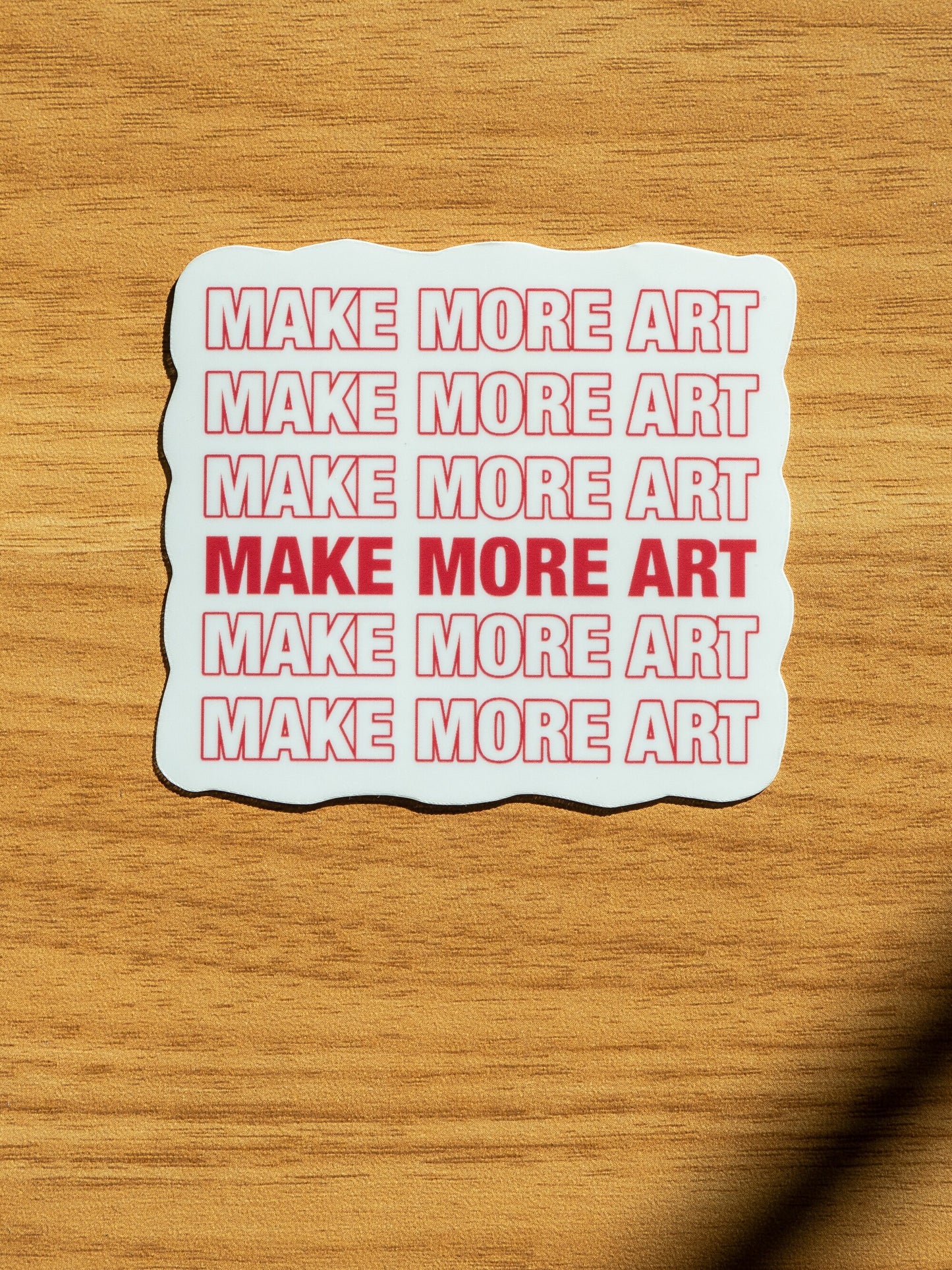 Make More Art Sticker - Minimal