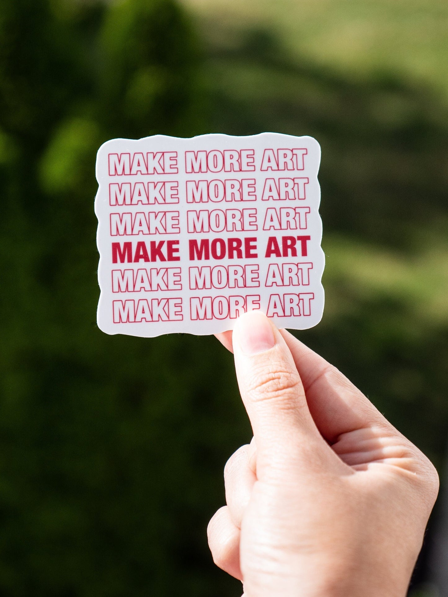 Make More Art Sticker - Minimal