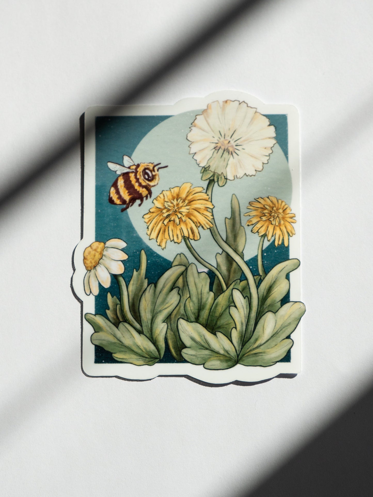 Bumblebee and Dandelions Sticker