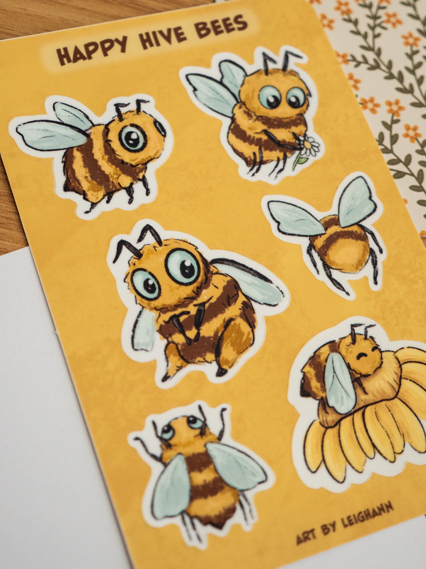 Happy Hive Bees Sticker Sheet