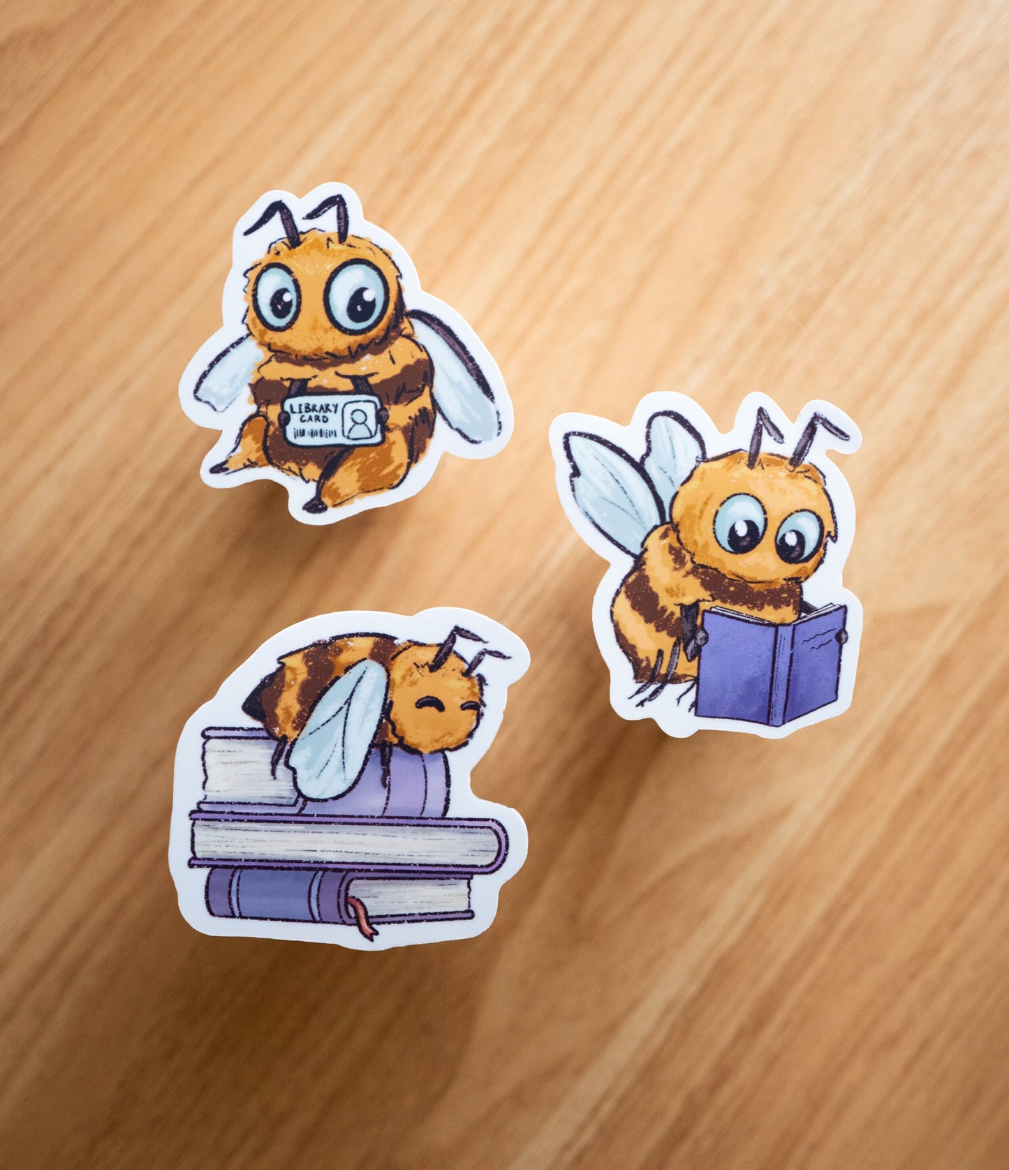Book Bees Sticker Pack
